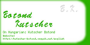 botond kutscher business card